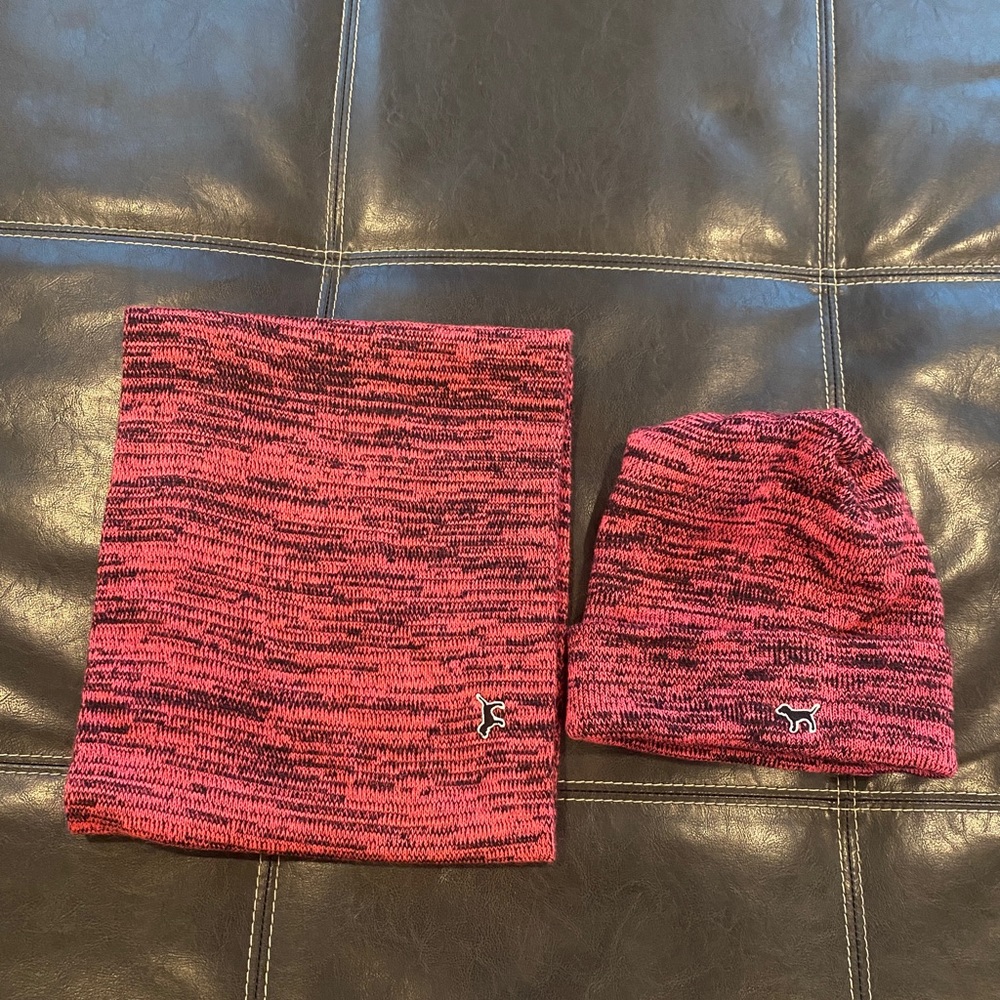 VS Pink Scarf Set! Super Cute!